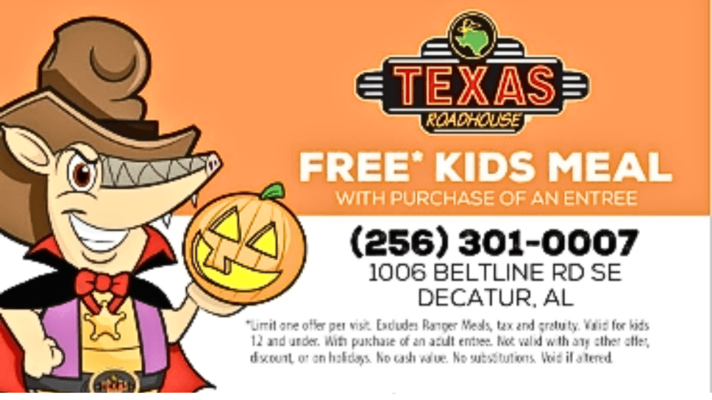 Texas Roadhouse Halloween Specials